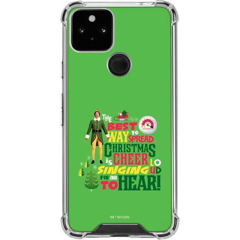 Elf Spread Christmas Cheer Google Pixel 5 Clear Case